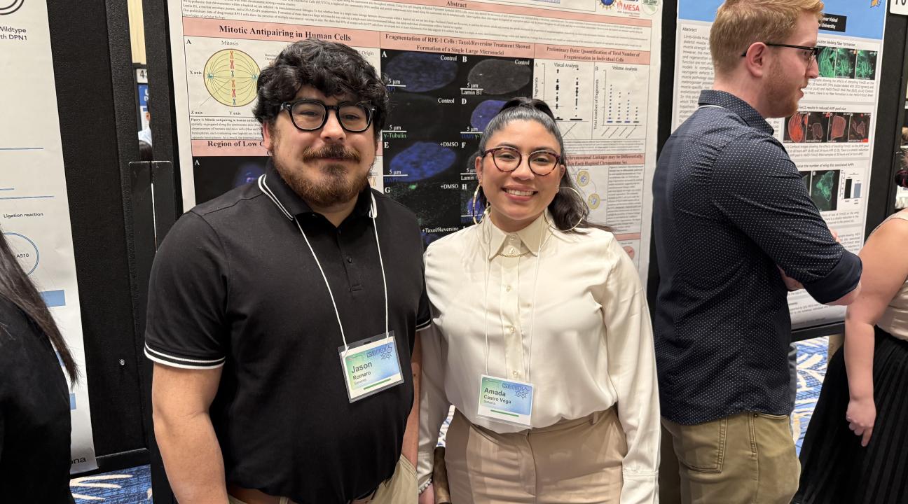 Student presenting
