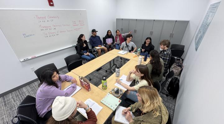 Debora Paterniti Koret and Sociology Research Assistant Scholars—planning for and engaging in Pacific Sociological Association meeting in San Francisco, CA. March 27, 2025.