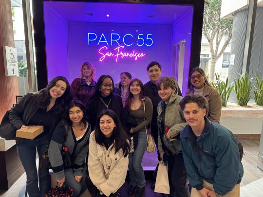 Debora Paterniti Koret and Sociology Research Assistant Scholars—planning for and engaging in Pacific Sociological Association meeting in San Francisco, CA. March 27, 2025