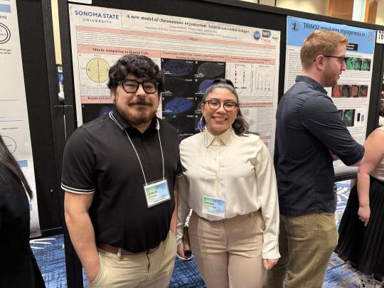Student presenting
